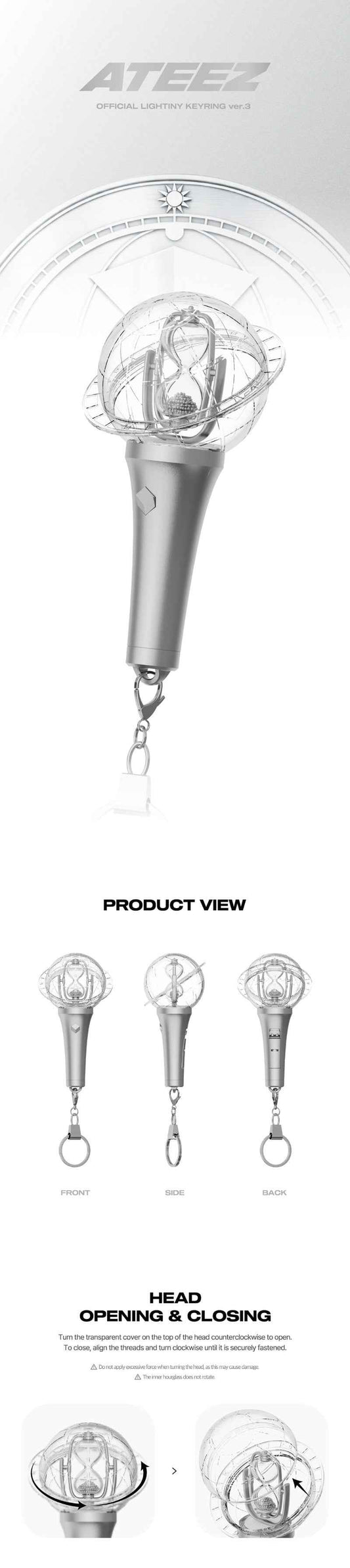 ATEEZ LIGHTINY KEYRING ver.3