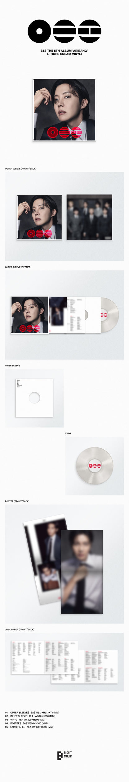 BTS 5th Full Album [ARIRANG] (Standard Vinyl) (Random) - DalkomHarmony