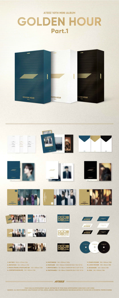 ATEEZ 10th Mini Album [GOLDEN HOUR : Part.1] (Random Ver.) (Copy)
