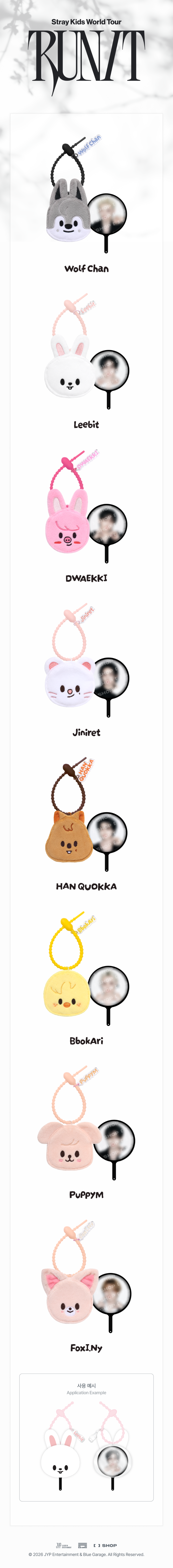 Stray Kids MD [RUN IT] SKZOO PLUSH MINI PICKET KEYRING