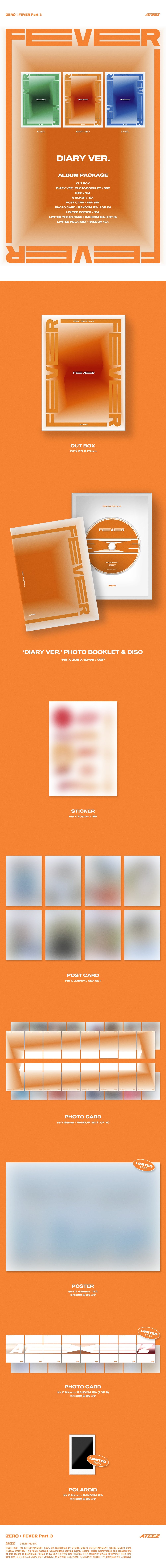 ATEEZ 7th Mini Album [ZERO : FEVER Part.3] (Random Ver.) - DalkomHarmony