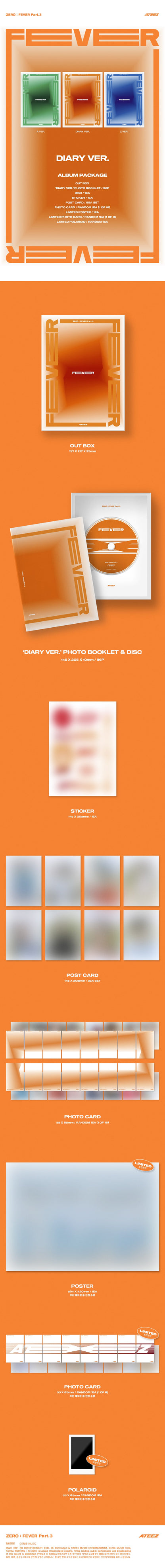 ATEEZ 7th Mini Album [ZERO : FEVER Part.3] (Random Ver.) - DalkomHarmony