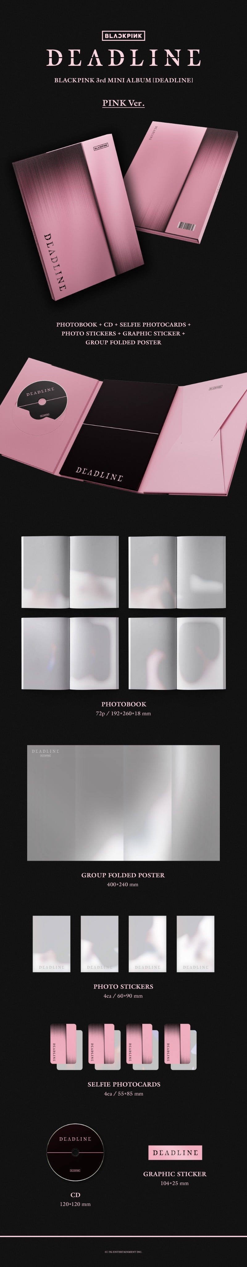 BLACKPINK 3rd Mini Album [DEADLINE] (BLACK Ver. / PINK Ver.) | POB - DalkomHarmony