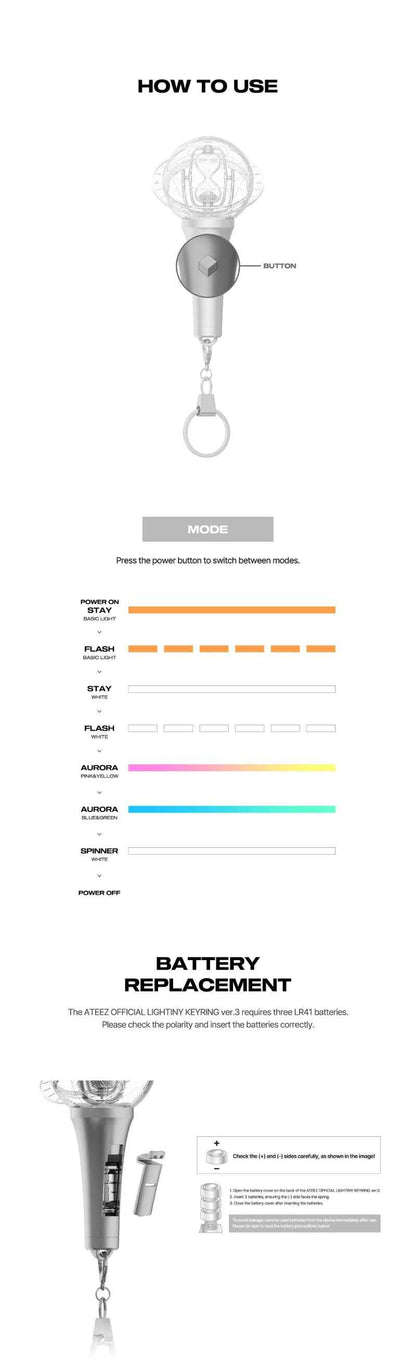 ATEEZ LIGHTINY KEYRING ver.3