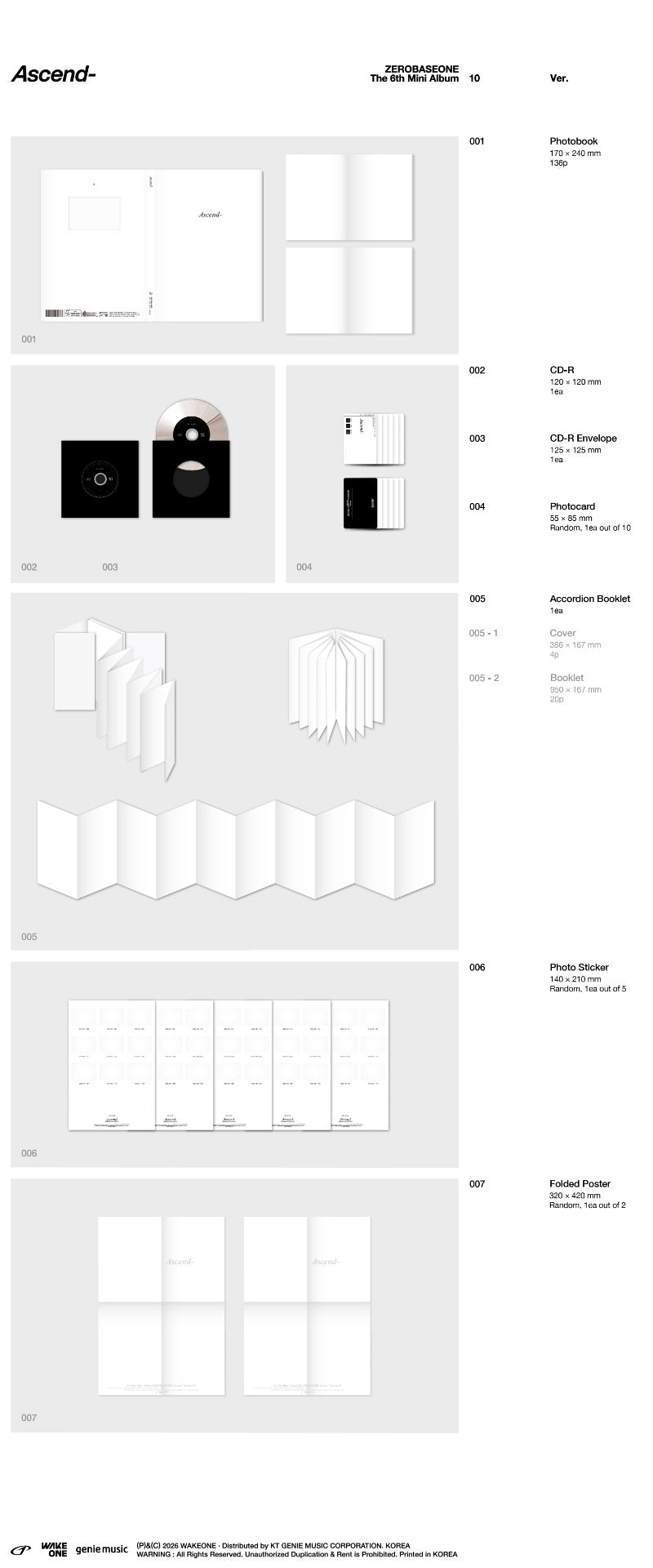 ZEROBASEONE 6th Mini Album [Ascend-] (Photobook Ver.) (1 Ver. & 10 Ver.) - DalkomHarmony