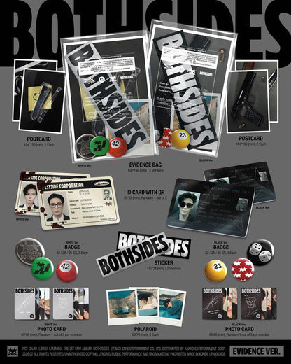 NCT JNJM 1st Mini Album [BOTH SIDES] (EVIDENCE Ver.) (WHITE Ver. / BLACK Ver.) - DalkomHarmony