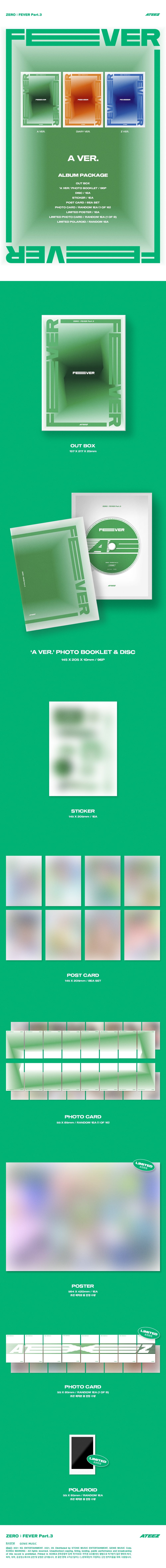 ATEEZ 7th Mini Album [ZERO : FEVER Part.3] (Random Ver.) - DalkomHarmony