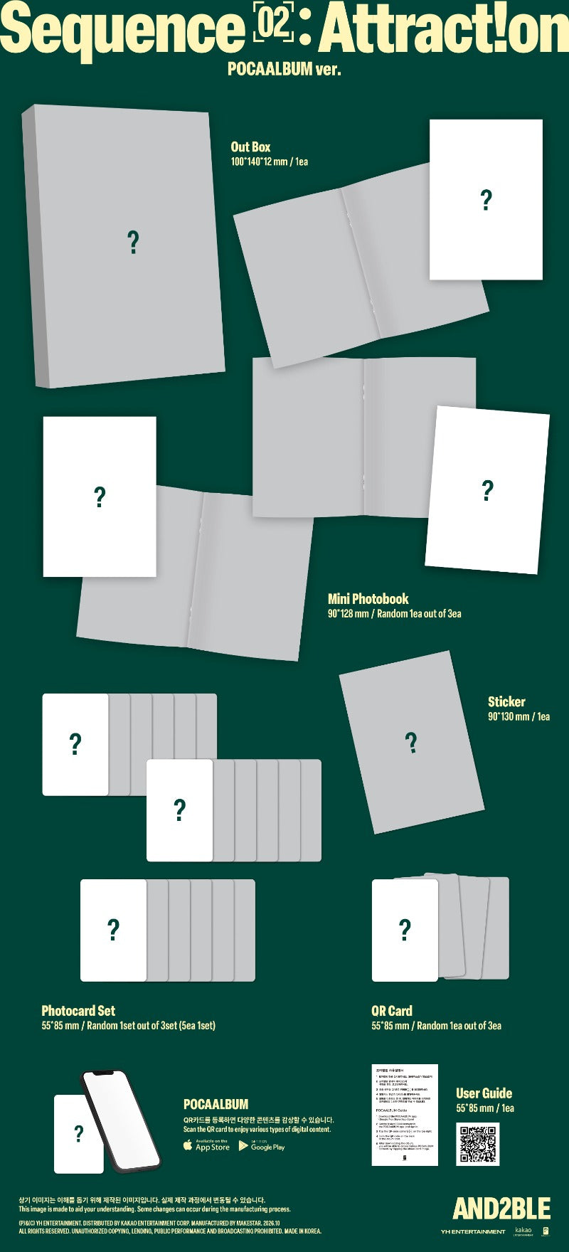 AND2BLE 2nd Mini Album [Sequence 02: Attraction] (POCAALBUM ver.)