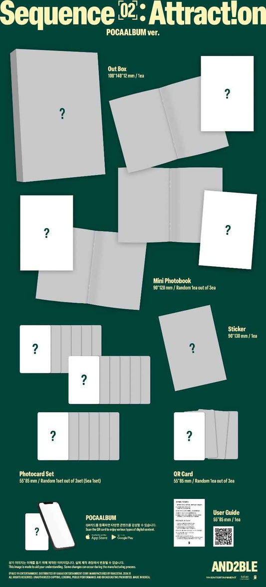 AND2BLE 2nd Mini Album [Sequence 02: Attraction] (POCAALBUM ver.)