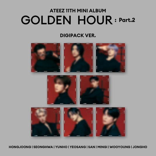 ATEEZ 11th Mini Album [GOLDEN HOUR : Part.2] (Digipack Ver.) (Random Ver.) - DalkomHarmony