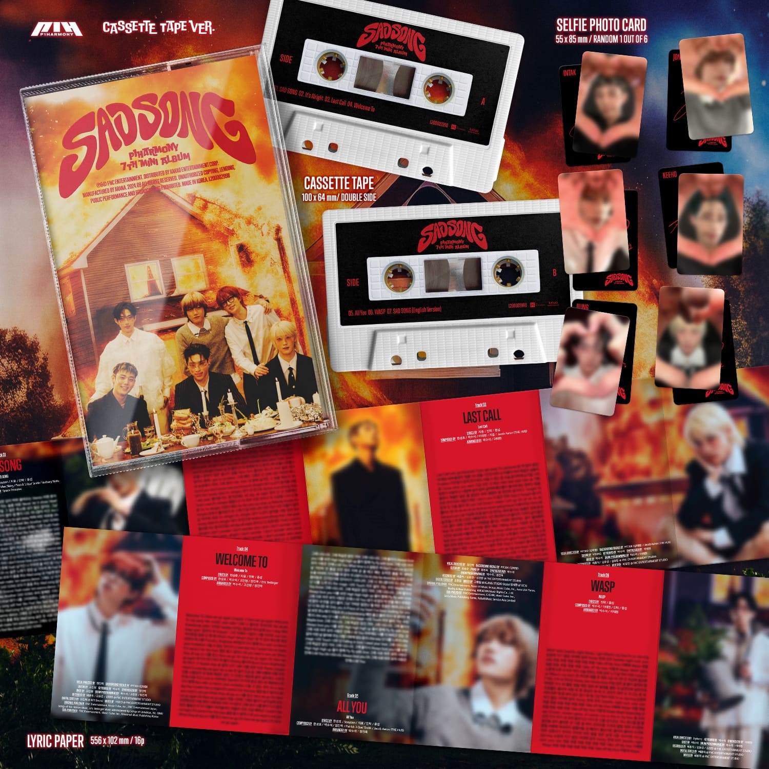 P1Harmony 7th Mini Album [SAD SONG] (CASSETTE TAPE Ver.) - DalkomHarmony