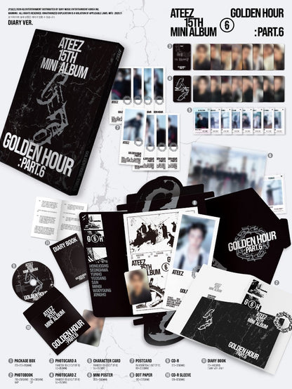 ATEEZ 15TH MINI ALBUM [GOLDEN HOUR : Part.6]
