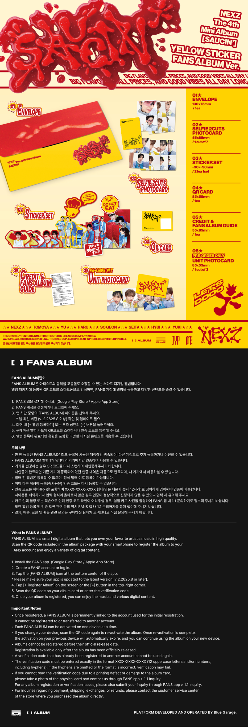 NEXZ 4th Mini Album [SAUCIN’] FANS ALBUM