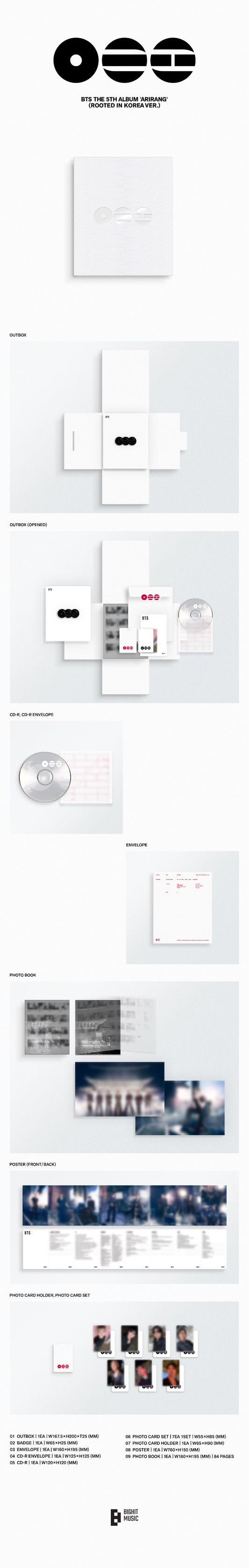BTS 5th Full Album [ARIRANG] (Rooted in Korea Ver. / Rooted in Music Ver.) - DalkomHarmony