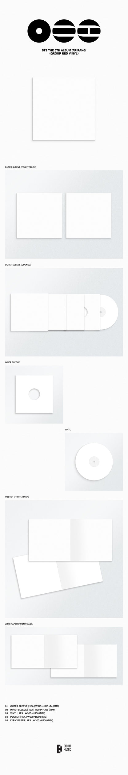 BTS 5th Full Album [ARIRANG] (Standard Vinyl) (Random) - DalkomHarmony