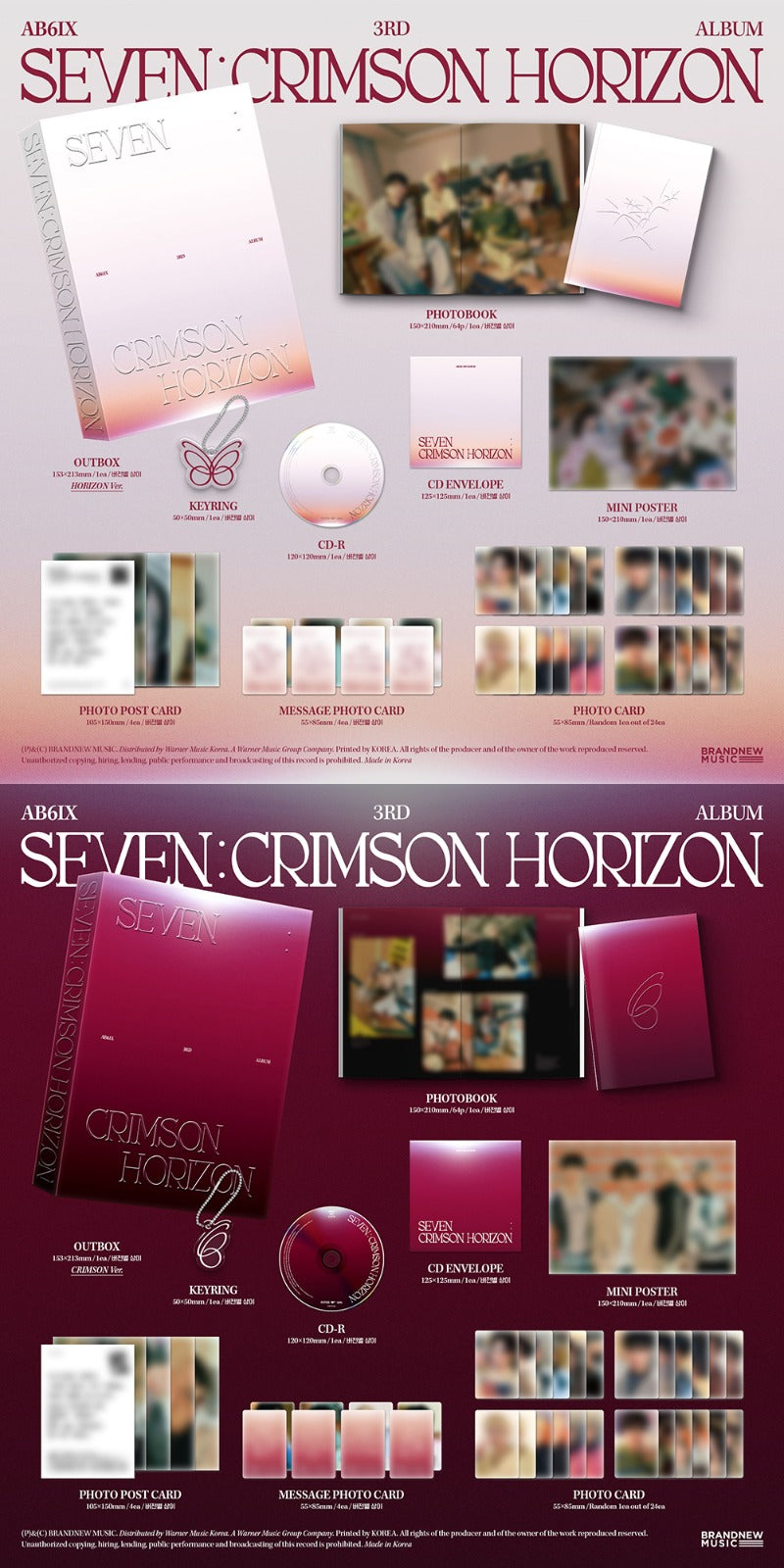 AB6IX 3rd Album [SEVEN : CRIMSON HORIZON] (PHOTOBOOK Ver.) | Random