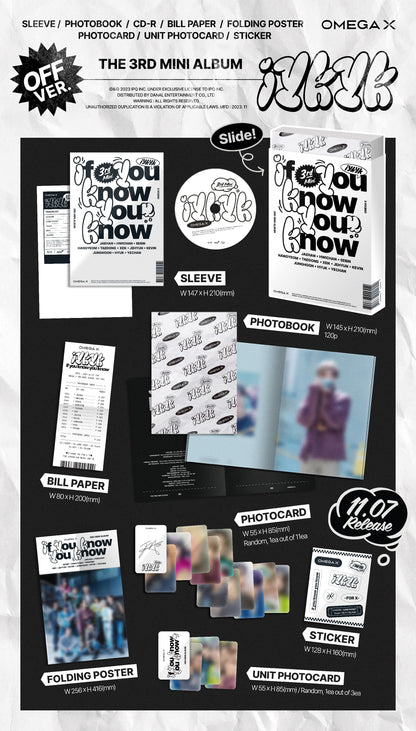 OMEGA X 3rd Mini Album [iykyk] (ON Ver. / OFF Ver.) (Random Ver.) - DalkomHarmony