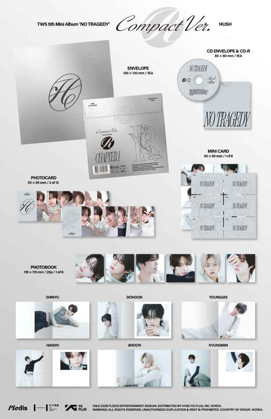 TWS 5th Mini Album [NO TRAGEDY] (COMPACT Ver.) (HUSH) (Random Ver.)