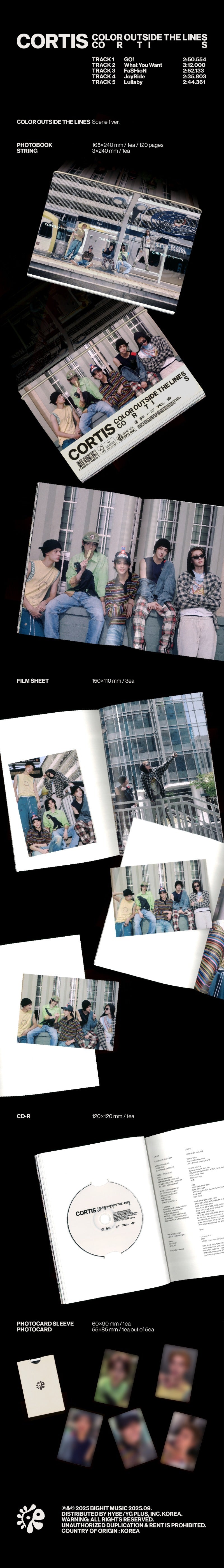 CORTIS 1st EP [COLOR OUTSIDE THE LINES] (Scene 1 Ver. / Scene 2 Ver. / Scene 3 Ver.) - DalkomHarmony