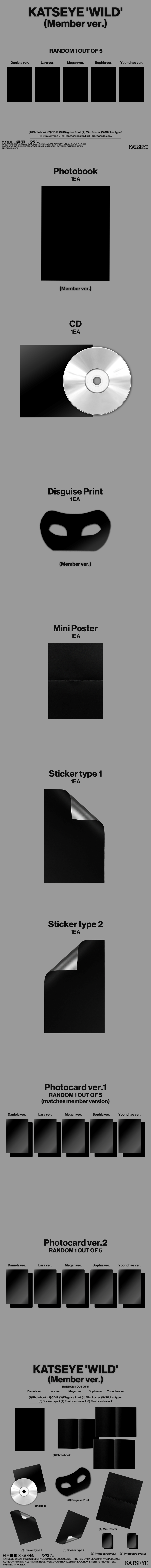 KATSEYE 3rd EP Album [WILD] (Member Ver.)