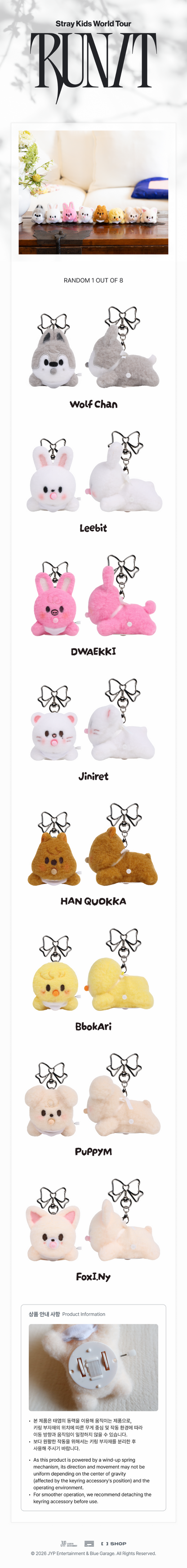 Stray Kids MD [RUN IT] SKZOO SECRET WIND-UP PLUSH [RANDOM]