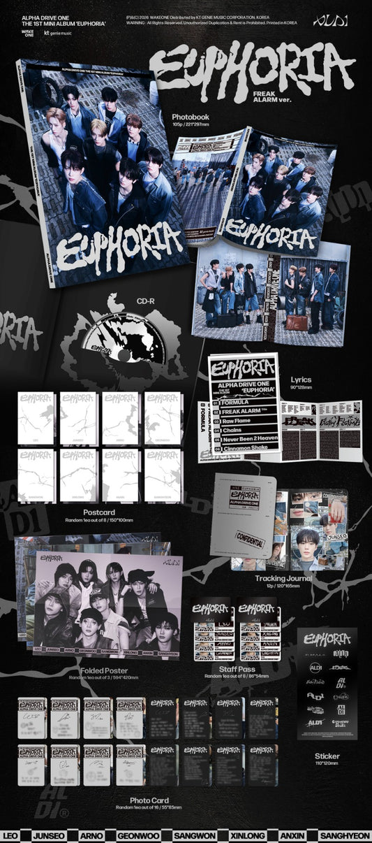 ALPHA DRIVE ONE 1st Mini Album [EUPHORIA] (FREAK ALARM Ver.) - DalkomHarmony
