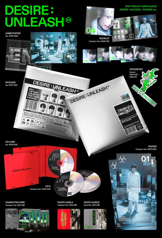 ENHYPEN 6th Mini Album [DESIRE : UNLEASH] (ENGENE Ver.) - DalkomHarmony