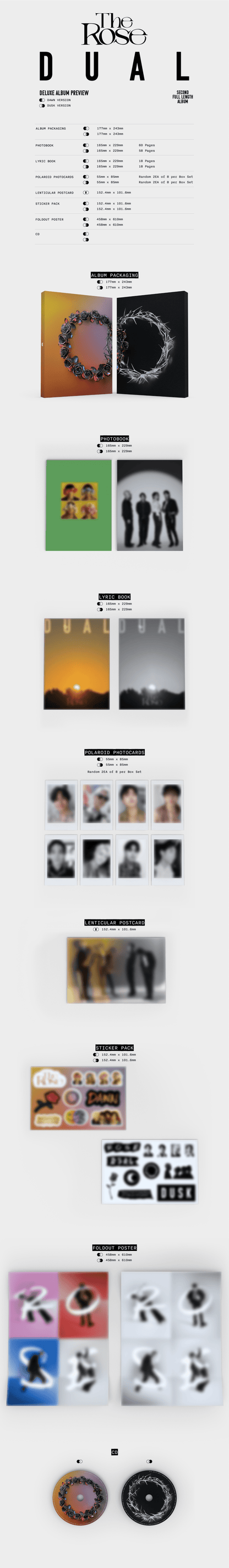 The Rose 2nd Full Album [DUAL] (Deluxe Box Album) [Random Ver.]