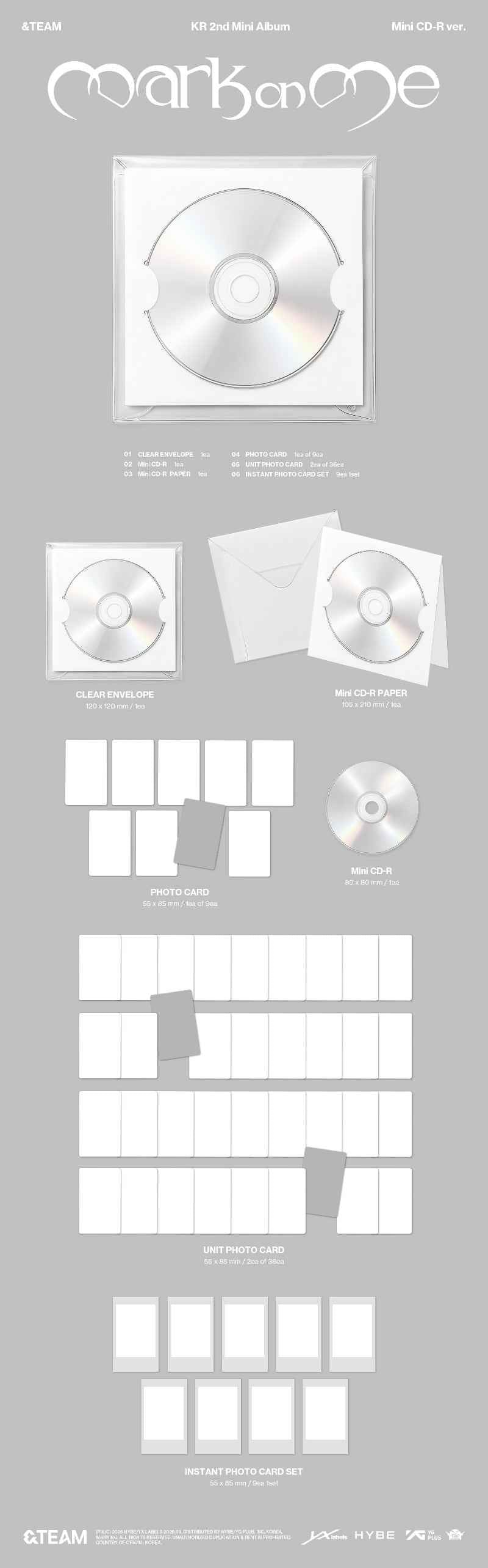 &TEAM KR 2nd Mini Album [Mark on Me] (Mini CD-R Ver.)