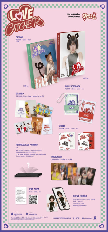 YENA 5th Mini Album [LOVE CATCHER] (POCAALBUM Ver.) - DalkomHarmony