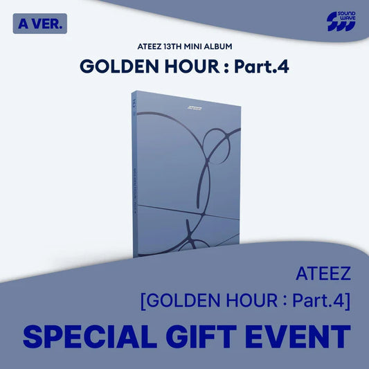 ATEEZ 13th Mini Album [GOLDEN HOUR : Part.4] (A Ver. / Diary Ver. / Z Ver.) SOUNDWAVE GIFT - DalkomHarmony