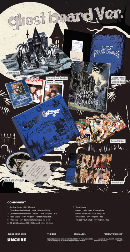 CLOSE YOUR EYES - 2nd Mini Album [Snowy Summer] Ghost Board Ver. - DalkomHarmony