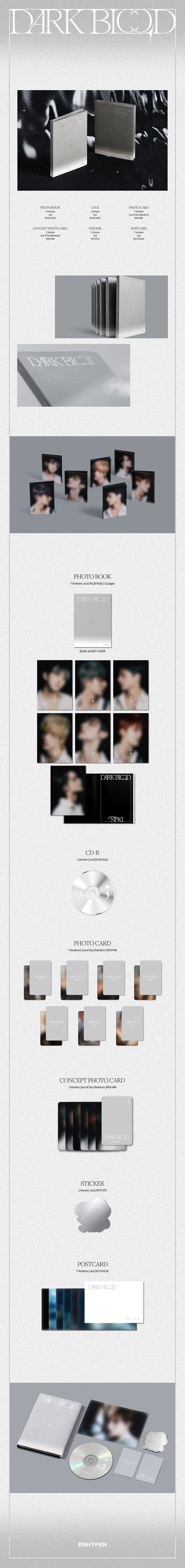 ENHYPEN 4th Mini Album [DARK BLOOD] (ENGENE Ver.) (Random Ver.) - DalkomHarmony