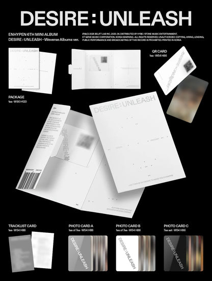 ENHYPEN - 6th Mini Album [DESIRE : UNLEASH] Weverse Albums Ver.