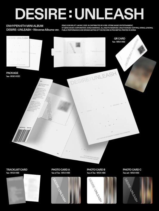 ENHYPEN - 6th Mini Album [DESIRE : UNLEASH] Weverse Albums Ver.