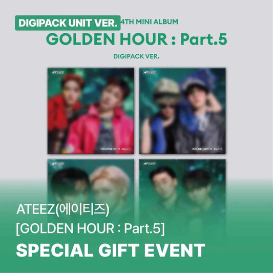 ATEEZ - GOLDEN HOUR : PART.5 14TH MINI ALBUM SOUNDWAVE GIFT DIGIPACK UNIT VER RANDOM