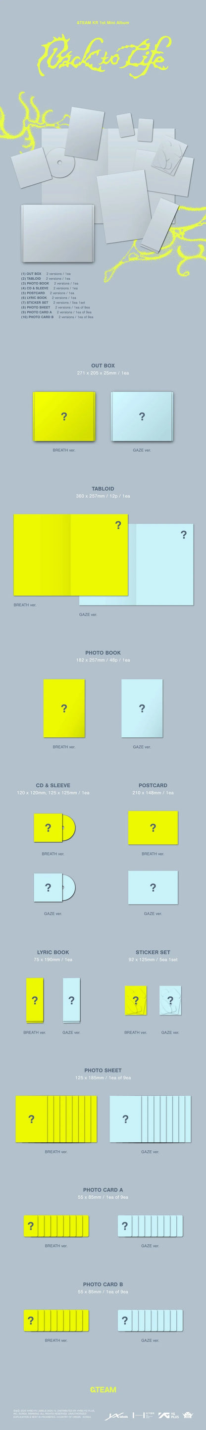 &TEAM - KR 1st Mini Album [Back to Life] Standard Ver.