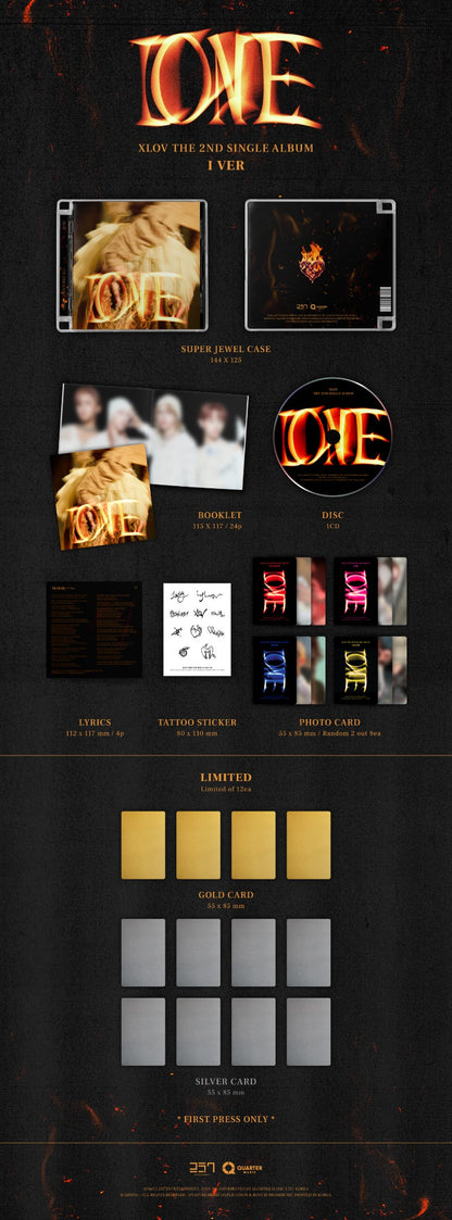 XLOV 2nd Single Album [I ONE] (I Ver. / 1(ONE) Ver.)