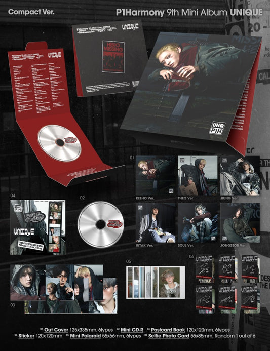 P1Harmony 9th Mini Album [UNIQUE] (Compact Ver.)