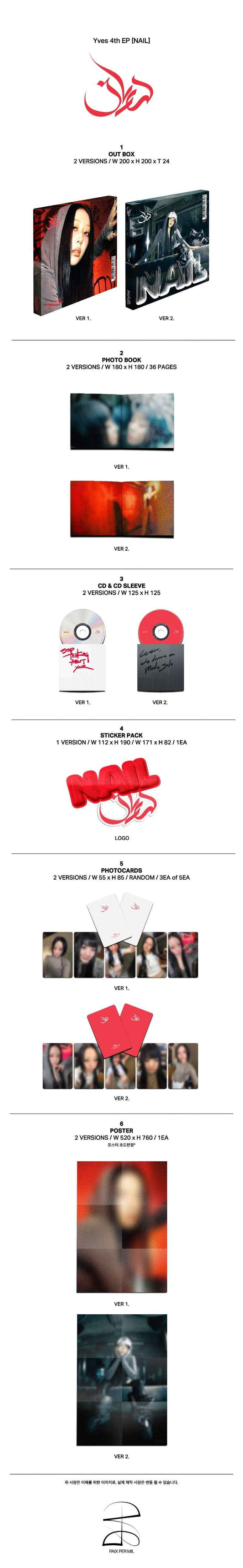 Yves 4th EP [NAIL] (Deluxe Ver. : Standard Photobook) | Random