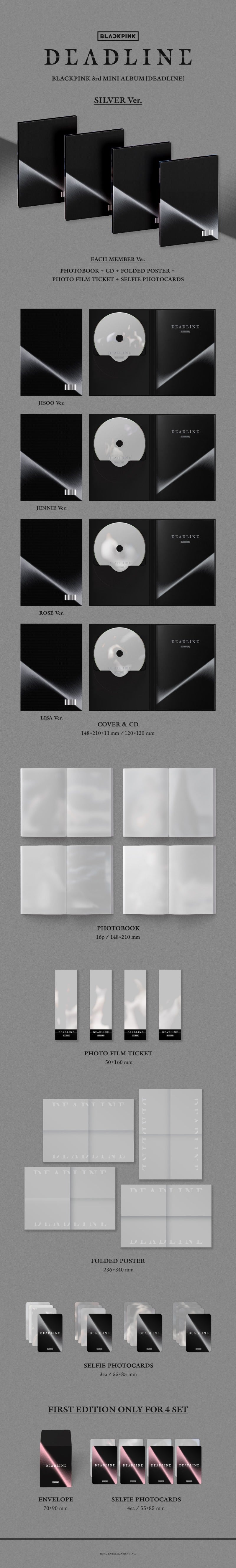 BLACKPINK 3rd Mini Album [DEADLINE] (SILVER Ver.) | POB - DalkomHarmony