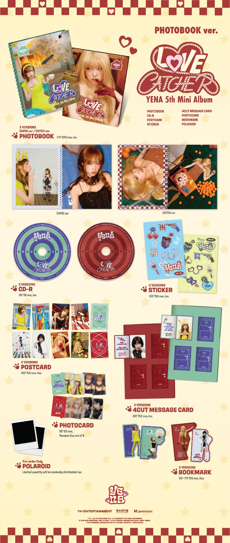 YENA 5th Mini Album [LOVE CATCHER] (PHOTOBOOK Ver.) - DalkomHarmony