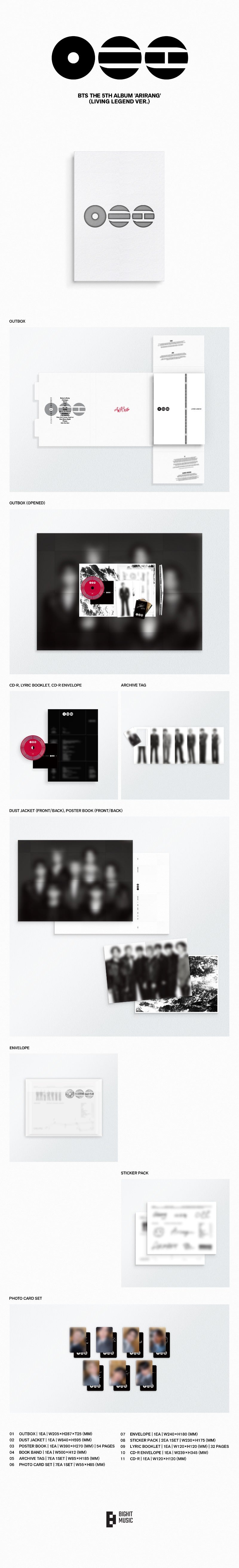 BTS 5th Full Album [ARIRANG] (Living Legend Ver.) - DalkomHarmony
