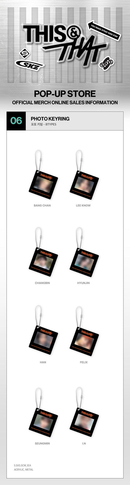 Stray Kids MD [THIS & THAT POP-UP STORE] PHOTO KEYRING