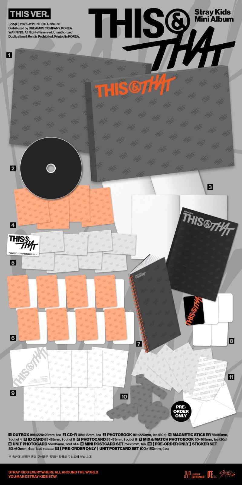 Stray Kids [MAKESTAR Gift] 10th Mini Album [THIS & THAT] [Random]