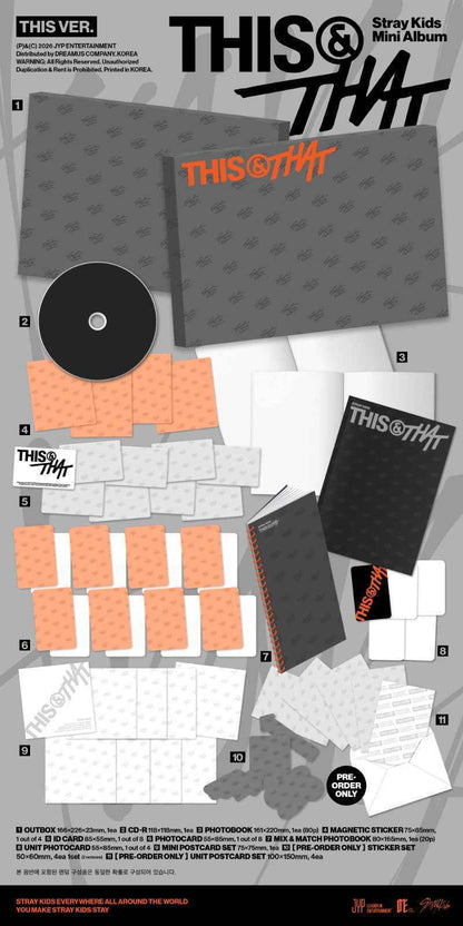 Stray Kids [MAKESTAR Gift] 10th Mini Album [THIS & THAT] [Random]