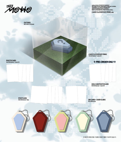 ITZY 12th Mini Album [Motto] (CAKE CLICKER KEYRING Ver.) - DalkomHarmony