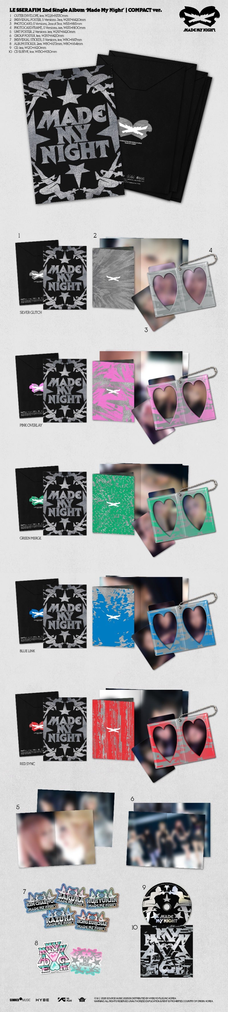 LE SSERAFIM [WEVERSE GIFT] 2nd Single Album [Made My Night] (Compact Ver.)