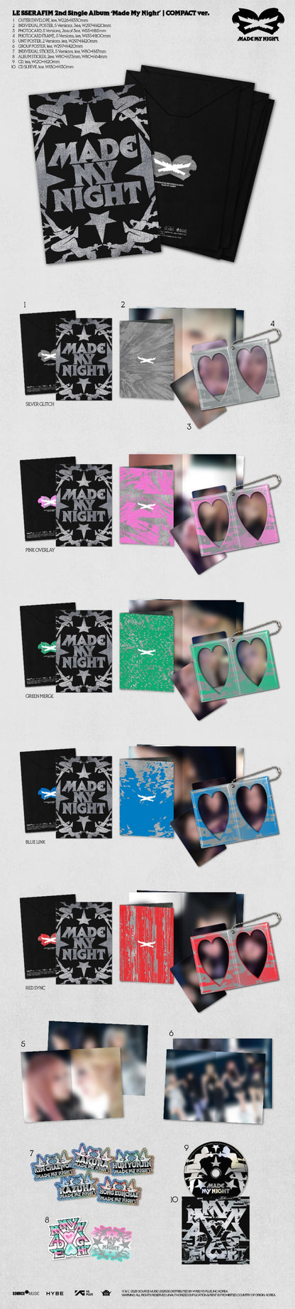 LE SSERAFIM [WEVERSE GIFT] 2nd Single Album [Made My Night] (Compact Ver.)