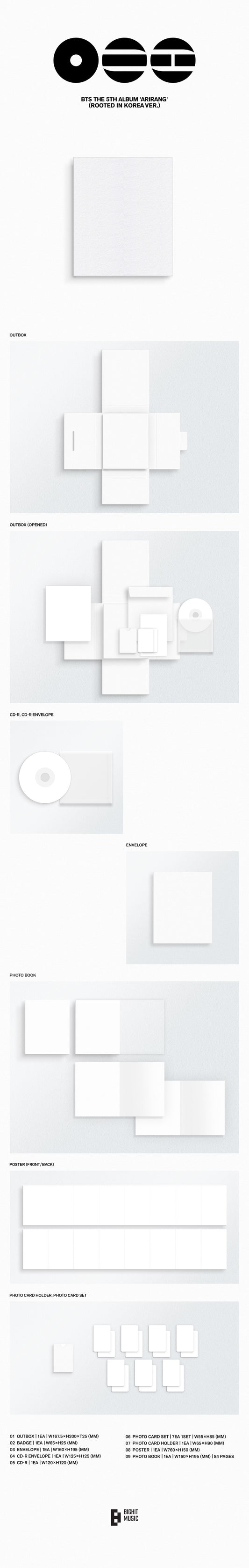 BTS 5th Full Album [ARIRANG] (Rooted in Korea Ver. / Rooted in Music Ver.) - DalkomHarmony